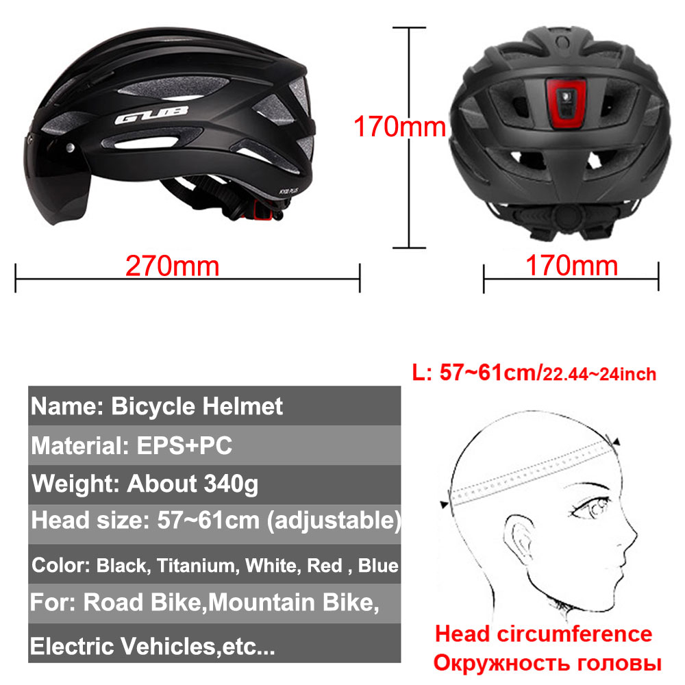 Light Cycling Helmet MTB Road Bicycle Helmet Front And Rear With Warning Light USB Rechargeable Electric Bicycle Helmet