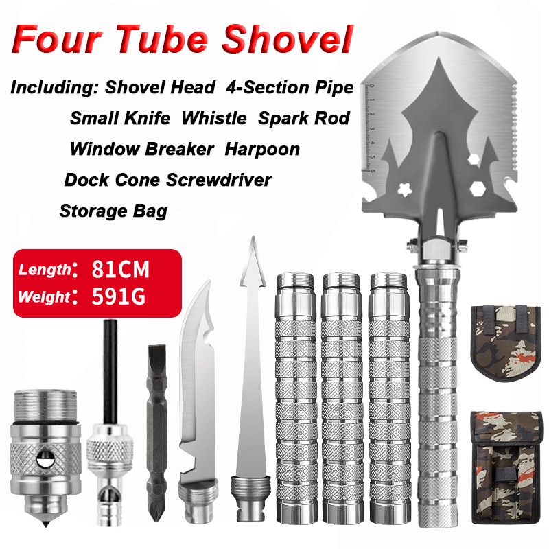 Multifunctional Outdoor Shovel Fishing Folding  Shovel